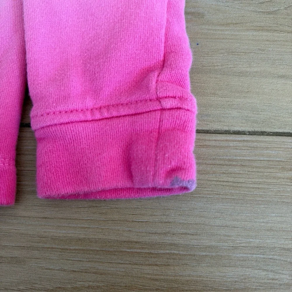 Vineyard Vines Girls 4T Pink White Ombre Dip Dye Mock‎ Neck Sweatshirt Pullover